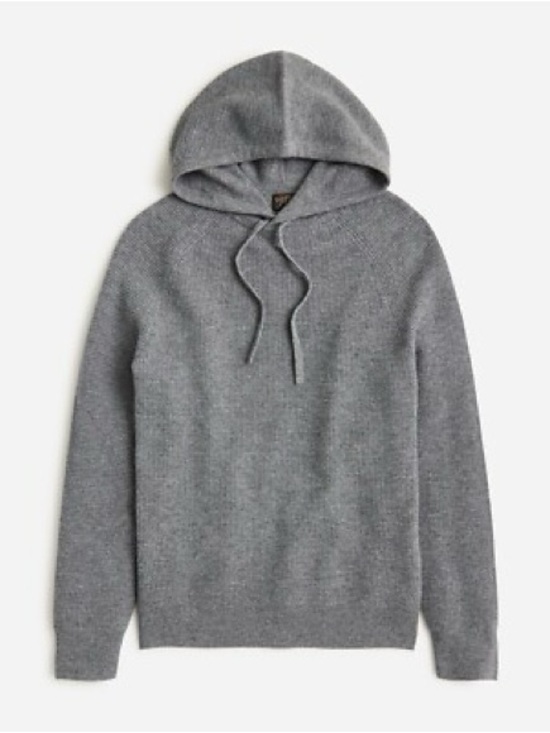 J. Crew Sweaters - J. Crew Gray Cashmere Hooded Sweater - size small, excellent condition